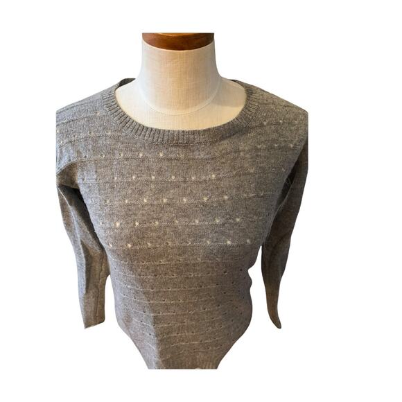 Saffron crewneck cashmere sweater gray S - Picture 6 of 6